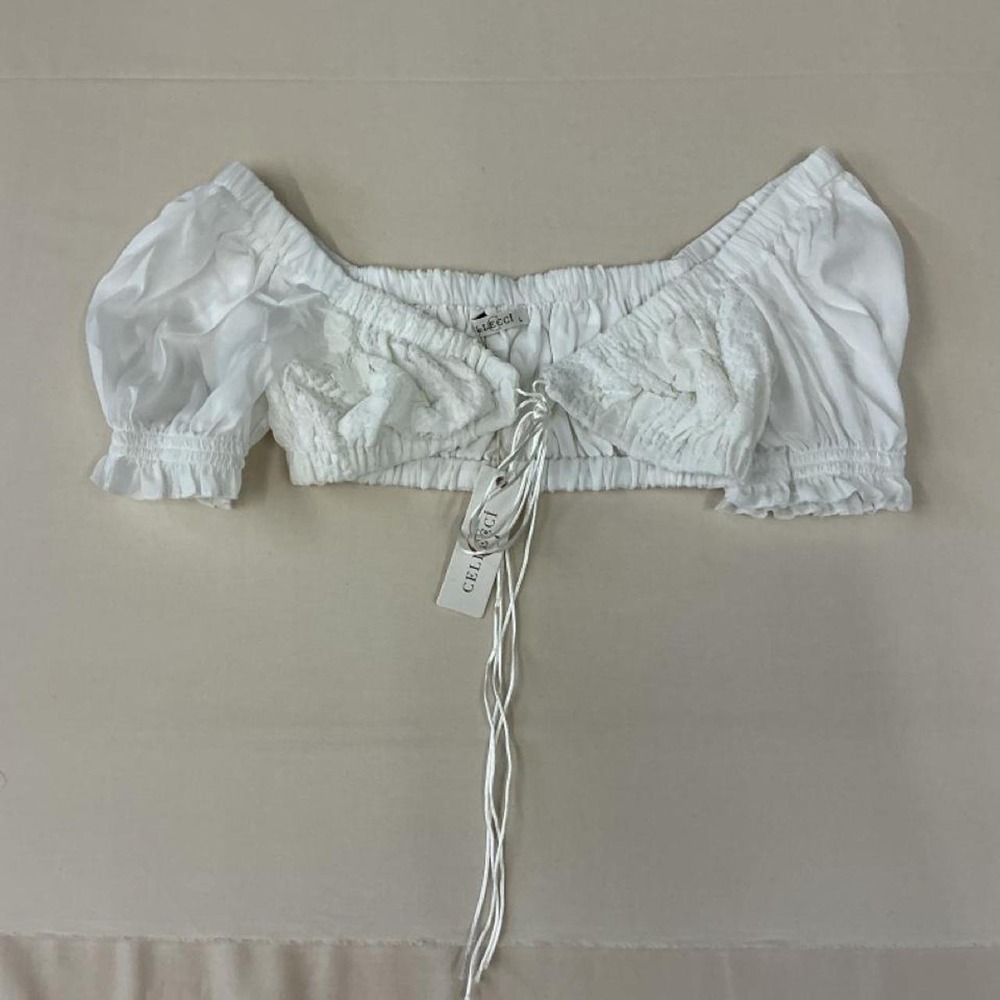 Brand new with tags CELECCI off-the-shoulder crop top
